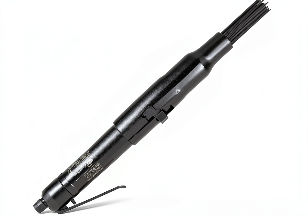 Ingersoll Rand Air Needle Scaler in use on a metal surface