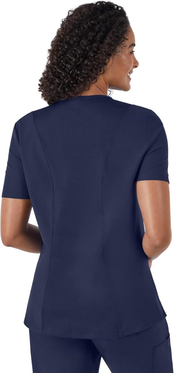 Hanes Medical Scrub Top V-Neck Cool Comfort Womens-2