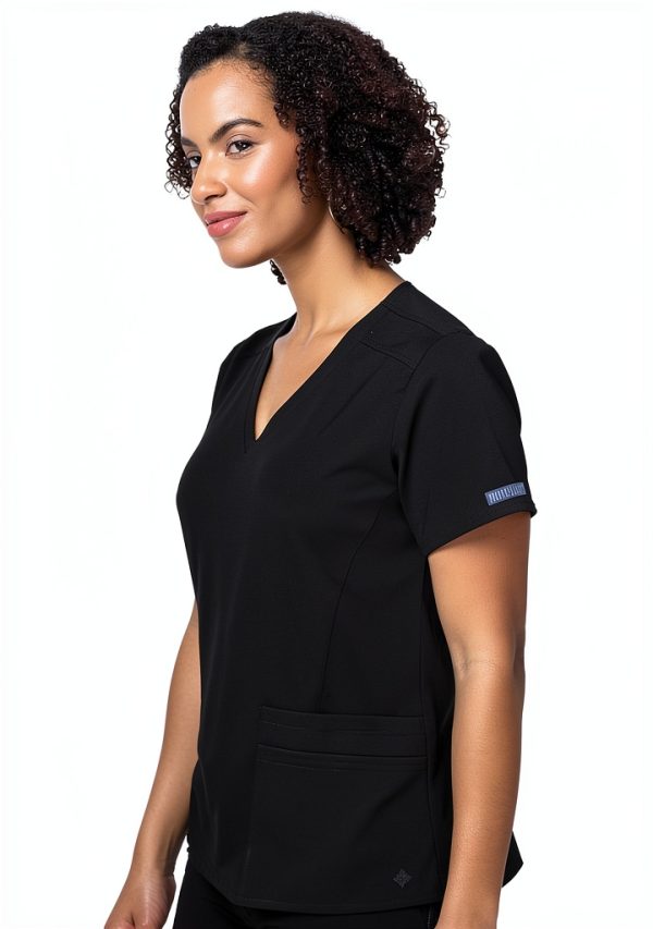 Med Couture Womens Scrub Top V-Neck Lightweight Breathable-2