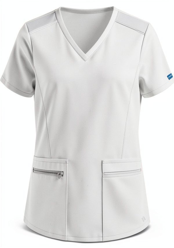 Med Couture Womens Scrub Top V-Neck Lightweight Breathable-4