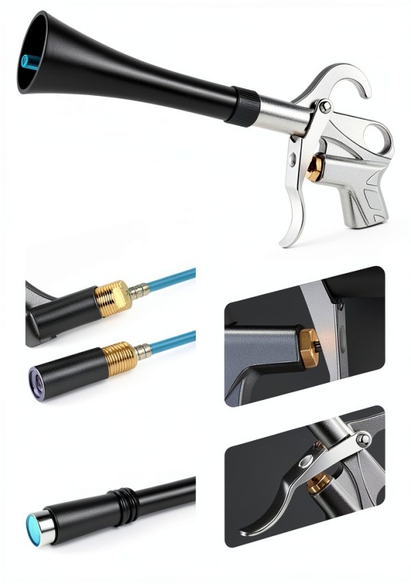 JASTIND Car Dry Cleaning Gun Metal Air Blower Tool-4