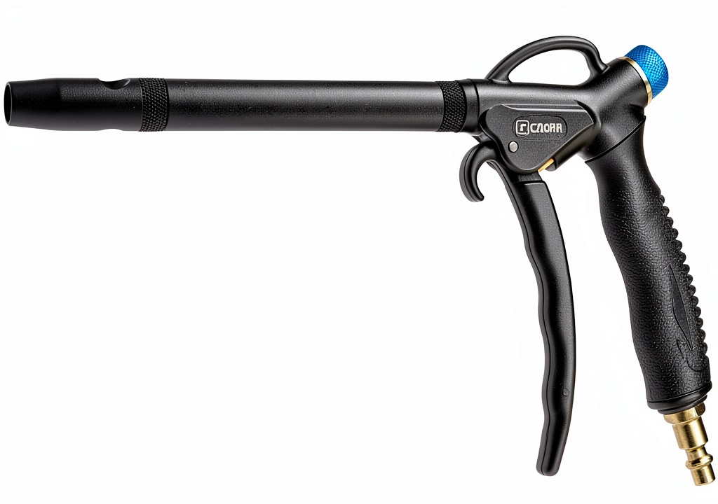 Capri Tools Air Blow Gun showing aluminum body and nozzle details