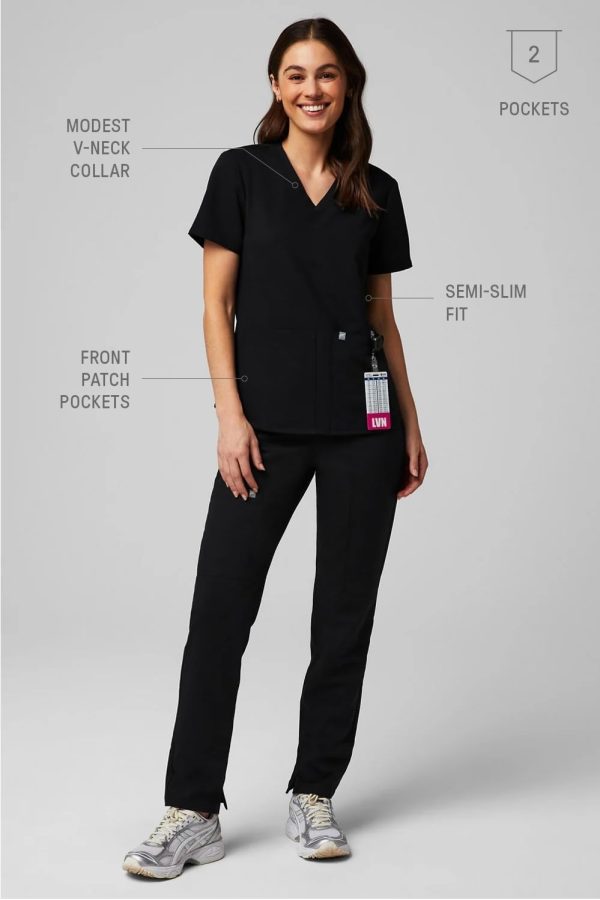 Fabletics Womens Scrub Top MotionTech Fabric V-Neck-4