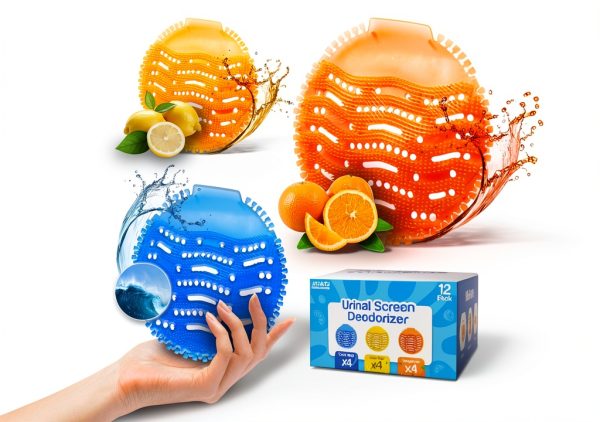 ATJATJ Urinal Screen with Triple Fragrance – Anti Splash Design for-0