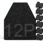 ToLanbbt Dark Grey Urinal Mat Set 12pcs 16.93 x 20.47 Inch Non Slip-0
