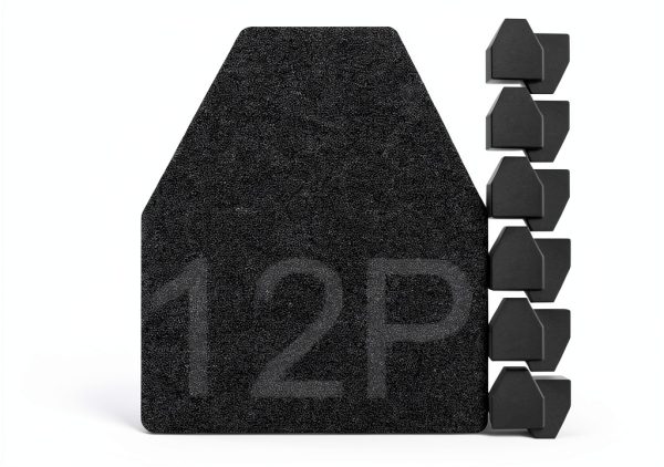 ToLanbbt Dark Grey Urinal Mat Set 12pcs 16.93 x 20.47 Inch Non Slip-0