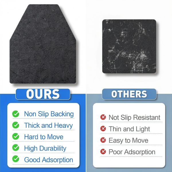 ToLanbbt Dark Grey Urinal Mat Set 12pcs 16.93 x 20.47 Inch Non Slip-4
