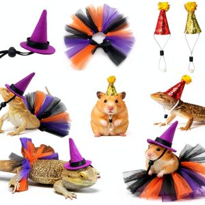 Lizard Costume Set ZHENYOUBML Tutu Skirts & Hats for Small Pets-0
