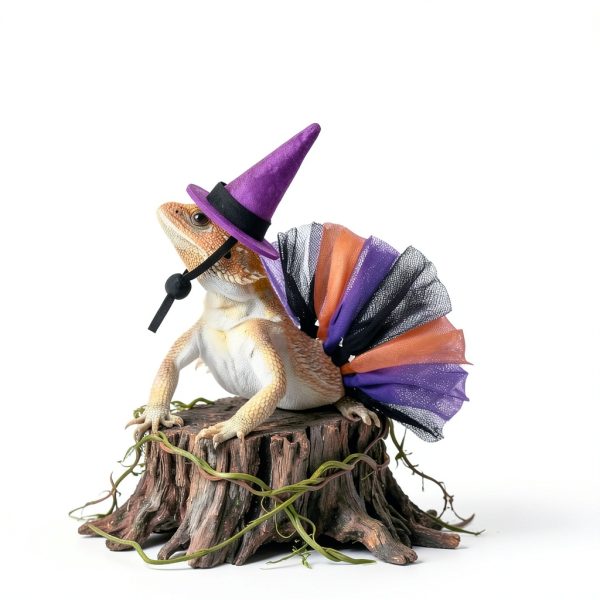 Lizard Costume Set ZHENYOUBML Tutu Skirts & Hats for Small Pets-7