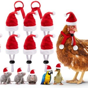 Christmas Pet Costume Set 12pcs Red Santa Hat & Scarf by KIMOBER-0