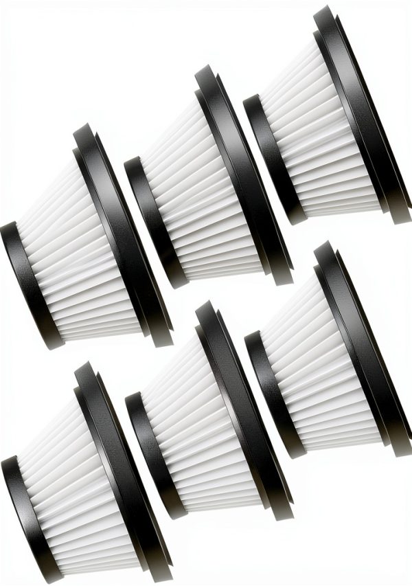 6 Pack HEPA Vacuum Filter Replacement Compatible with Compact Cordless Vacuum Cleaner as Seen on TV, Washable and Reusable Vac Replacement Parts-8