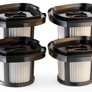 4 Pack 2284w Vacuum Replacement Filter for Bissell Pet Hair Eraser Filter Hand Vacuum 2284W 2390 2389 2390A, Compare to Parts # 1614212 1614203 1614204, 4 Mesh Filters and 4 Foam Filters-0