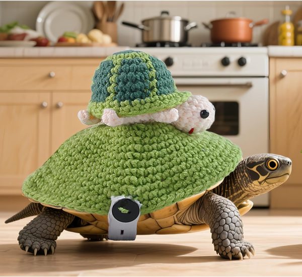 Werdecade Knitted Turtle Sweater Green 7.48 Inch Warm Shell Costume-0