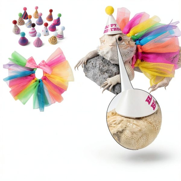 Bearded Dragon Hats by Wodison Adjustable Tutu Skirt Set for Parties-6