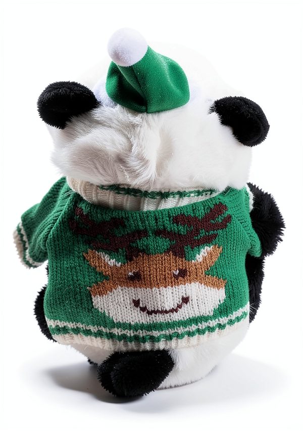 DECHOUS 2 Sets Guinea Pig Christmas Outfits with Mini Hats Festive Hamster Christmas Sweaters Ferret Knitted Clothes for Small Animals-8