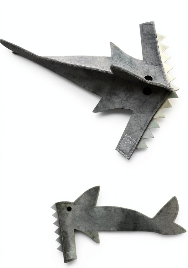 Lizard Clothes for Bearded Dragon - Shark Costume Outfit Handmade Lizard Shark Apparel Skin Protection Photo for Lizard Bearded Dragon Crested Gecko Chameleon Reptile (L,Shark Costume)-2