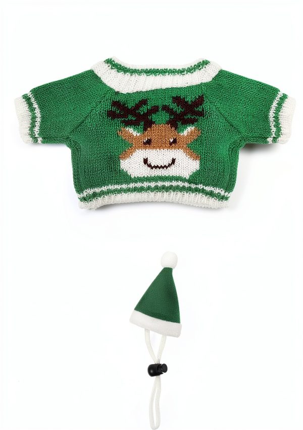 DECHOUS 2 Sets Guinea Pig Christmas Outfits with Mini Hats Festive Hamster Christmas Sweaters Ferret Knitted Clothes for Small Animals-3