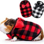 Guinea Pig Clothes TUKOAW Winter Plaid Warm Vest for Small Pets 2-Pack-0