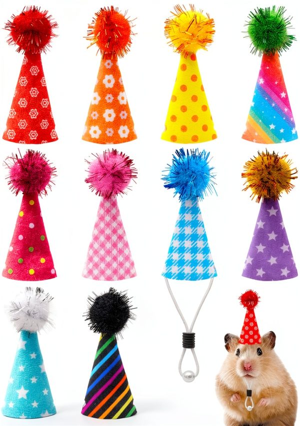Pet Show Mini Hats 10 Pack for Small Pets Reptile Hamster Party-0