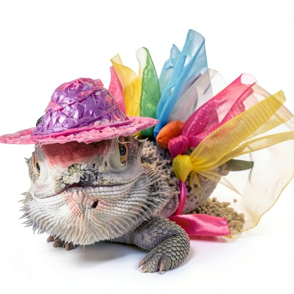 Halloween Bearded Dragon Clothes Copfeu Adjustable Lizard Hat Costume-1
