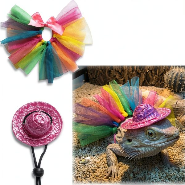 Halloween Bearded Dragon Clothes Copfeu Adjustable Lizard Hat Costume-7