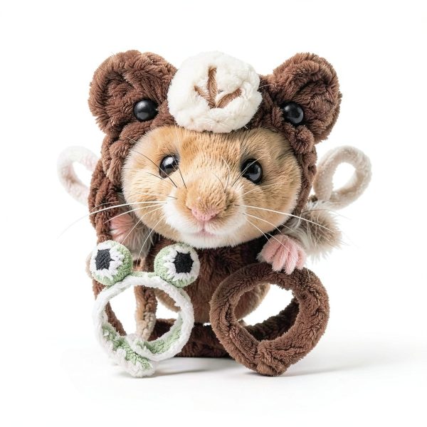 12 Pcs Hamster Hat Guinea Pig Knitted Cartoon Headwear Mini Small Animals Hat Hamster Clothes for Real Hamsters Pets Small Animal Lizard Dragon Snake Bird Rabbit Party Costume Accessories-2