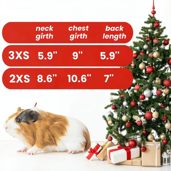 Guinea Pig Clothes TUKOAW Winter Plaid Warm Vest for Small Pets 2-Pack-1
