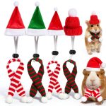 Christmas Small Animal Costume 8 Pack Santa Hat & Scarf Set by MOSTOO-0