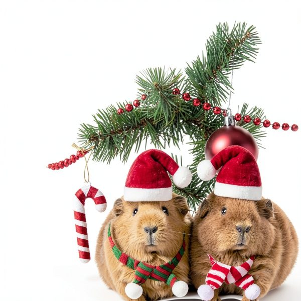 Christmas Small Animal Costume 8 Pack Santa Hat & Scarf Set by MOSTOO-2
