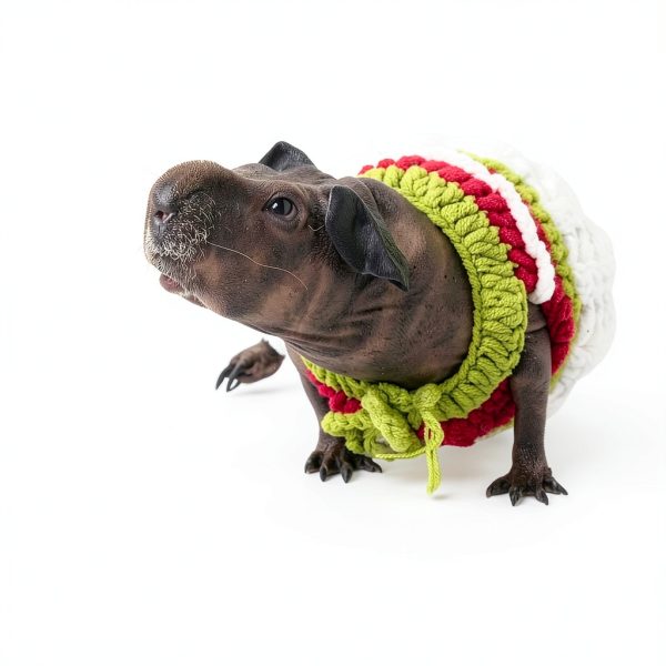 Guinea Pig Sweater SEZDEKI Hand Knitted Wool Warm Vest for Small Pets-4