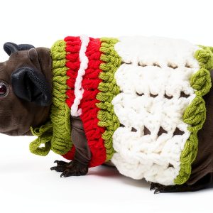 Guinea Pig Sweater SEZDEKI Hand Knitted Wool Warm Vest for Small Pets-0