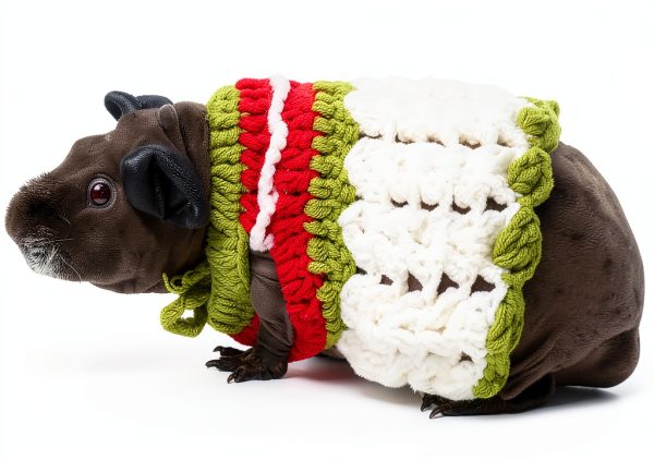 Guinea Pig Sweater SEZDEKI Hand Knitted Wool Warm Vest for Small Pets-0