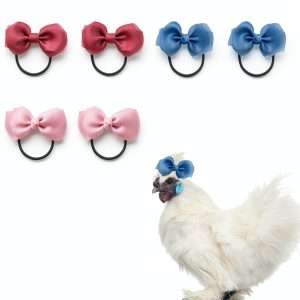 Hair Bows for Chicken by SXYYDSG Pet Apparel 6 Bright Chiffon Colors-0