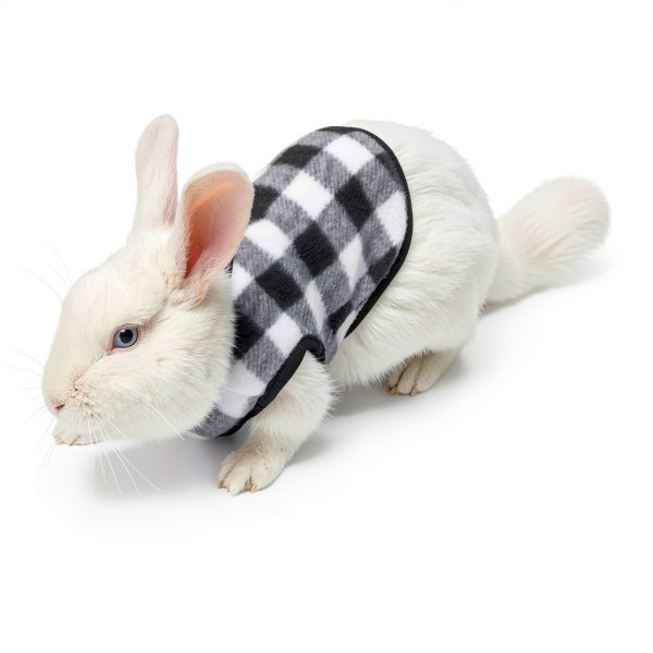 Guinea Pig Clothes TUKOAW Winter Plaid Warm Vest for Small Pets 2-Pack-5