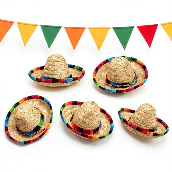 Bearded Dragon Sombrero Hats 2 Pack SEZDEKI Mexican Fiesta Pet Apparel-5