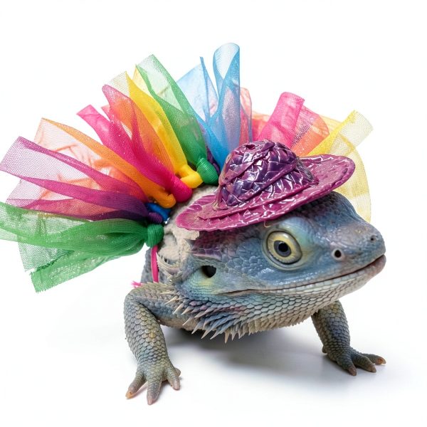 Halloween Bearded Dragon Clothes Copfeu Adjustable Lizard Hat Costume-3