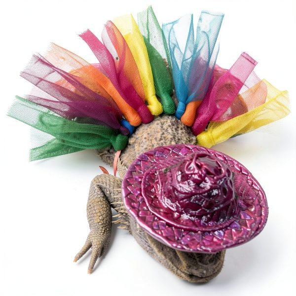 Halloween Bearded Dragon Clothes Copfeu Adjustable Lizard Hat Costume-4