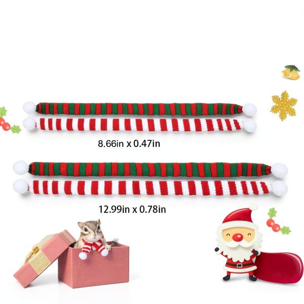 Christmas Small Animal Costume 8 Pack Santa Hat & Scarf Set by MOSTOO-6